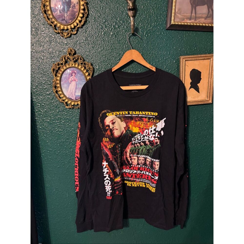 INGLOURIOUS BASTERDS Long Sleeve T Shirt Size Large Black Rucking Fotten